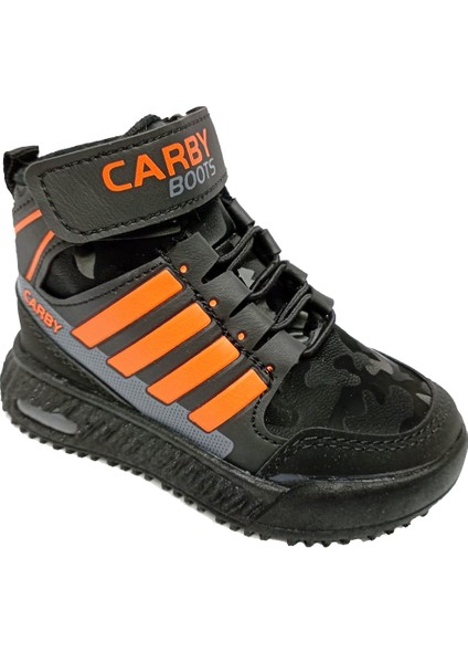 2021-B Bebe Sneakers Bot Siyah Oranj Füme