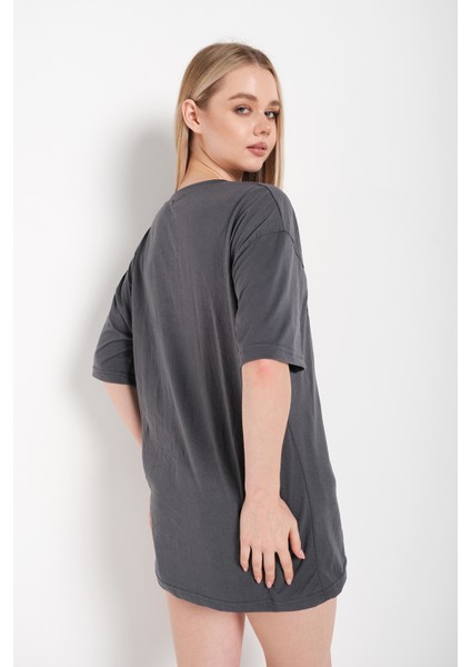 Kadın Compeltition Baskılı Oversize T-Shirt indirimleri