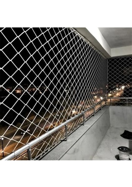 2,50 x 4 Metre Çocuk Güvenlik Filesi Kalınlık 3 mm Balkon Güvenlik Filesi Kedi Güvenlik Filesi File