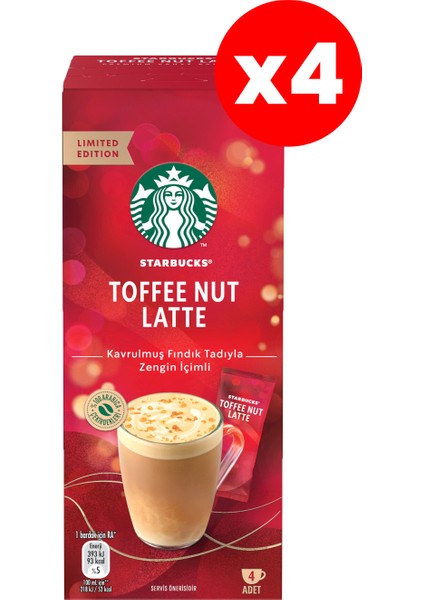 Toffee Nut Latte Kahve Karışımı 16 x 23 G (4’lü 4 Paket=16 Adet)