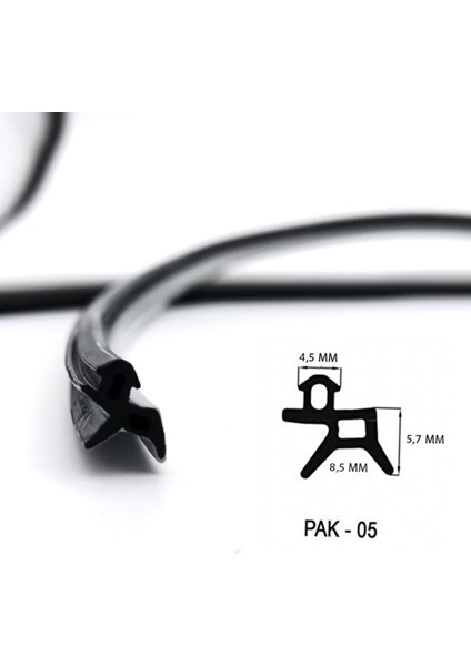 Pak-05 Siyah Kauçuk Yağlı Pcv Kapı Pencere Conta Fitili Tüm Pencerelere Uyumlu fırsatları