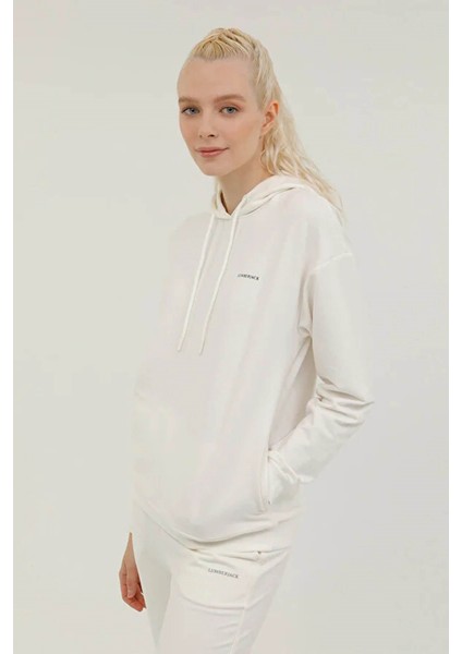 Kadın Sweatshirt Ekru 101339088 2W W-SN80 Basıc Hoodie 2pr
