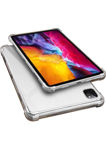 Case 4U Apple iPad Pro 12.9 2022 M2 Tablet Kılıf Darbe Emici Nitro Anti Shock Silikon Kapak Şeffaf