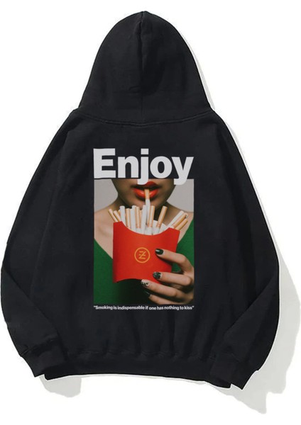 Enjoy Sweatshirt Siyah