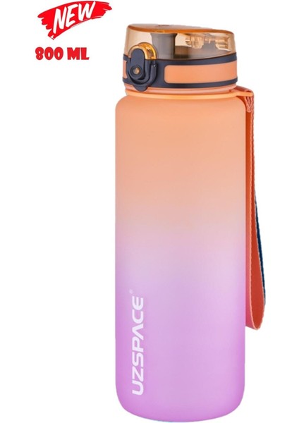 Tritan Matara 800 ml Mor Turuncu Çift Renk