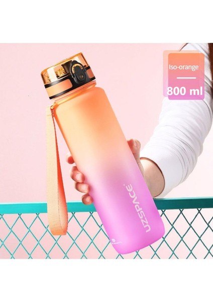 Tritan Matara 800 ml Mor Turuncu Çift Renk