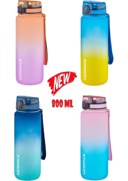 Tritan Matara 800 ml Mor Turuncu Çift Renk