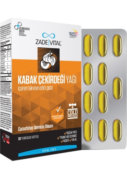 Kabak Çekirdeği Yağı Içeren Takviye Edici Gıda 30 Yumuşak Kapsül