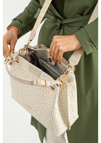 Büyük Boy Örgülü 5 Gözlü Kadın El ve Omuz Çantası 27X30CM MDS20107 modelleri