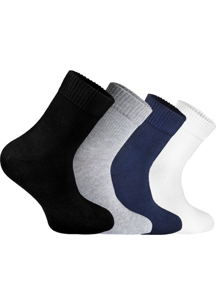 Nova Socks Erkek 4'lü Bambu Lastiksiz Sıkmayan Extra Rahat Şeker Çorabı / Çorap