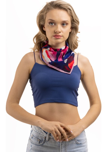 Kadın Inci Ipeği Desenli Fular Bandana 50X50 cm fiyatları