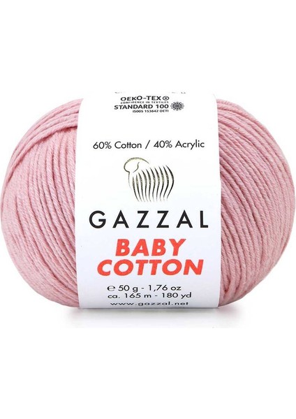 Baby Cotton El Örgü İpi Pembe 3444