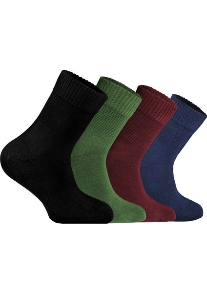 Nova Socks Erkek 4'lü Bambu Lastiksiz Sıkmayan Extra Rahat Şeker Çorabı / Çorap