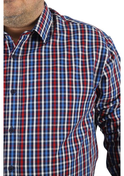 Mocgrande Büyük Beden Erkek Piqquare Gömlek 23360 Bordo fiyatları