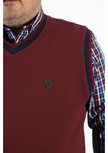 Mocgrande Büyük Beden Erkek Piqquare Gömlek 23360 Bordo fırsatları