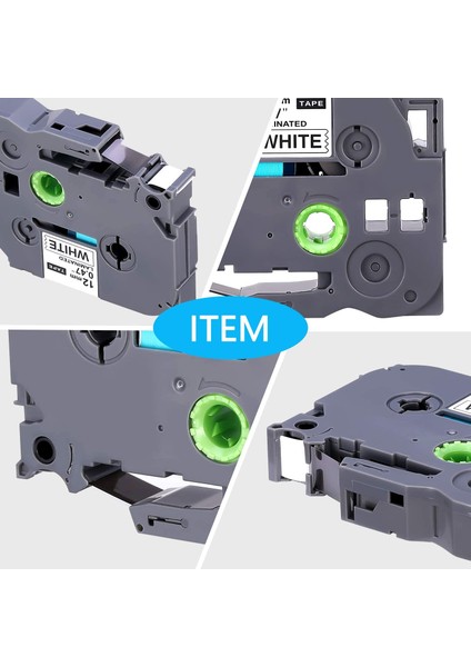 Brother TZE-231 12MM x 8m Beyaz Üzerine Siyah Muadil Laminasyon Etiket Şeridi 2 Adet fırsatları