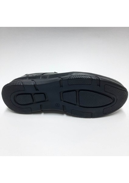 Deri Kauçuk Tabanlı Ortopedik Anatomic Siyah Bağcıklı Erkek Ayakkabı C-85303987
