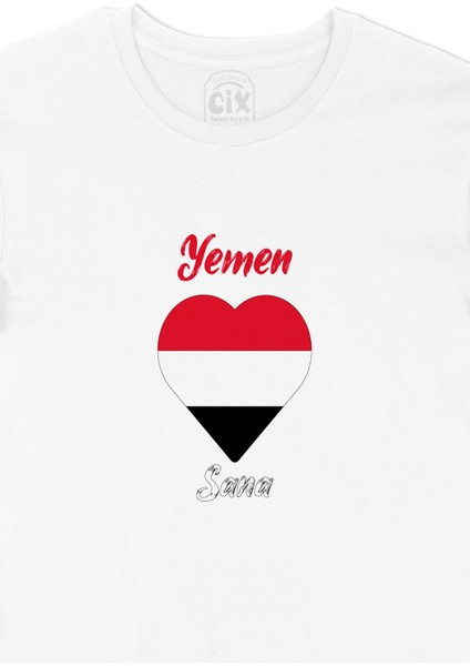 Sana Yemen Bayraklı Kalpli Tişört fiyatları