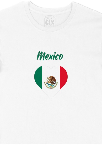 Meksika Bayraklı Kalpli Tişört fiyatları