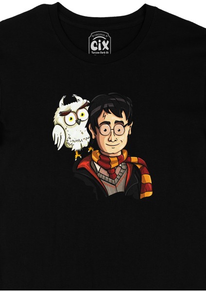 Harry Potter Hedwig Siyah Tişört