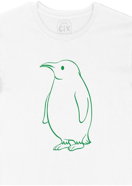 Şişman Penguen Çizimli Tişört