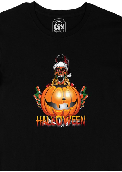 Halloween Kuru Kafa Siyah Tişört fiyatları