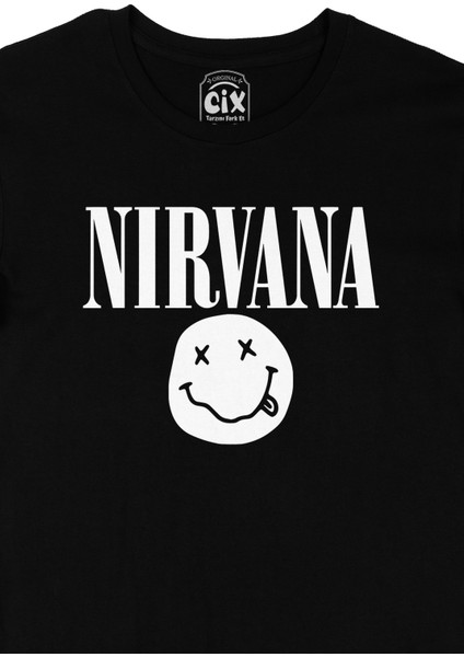 Nirvana Sarı Tasarım Siyah Tişört fiyatları