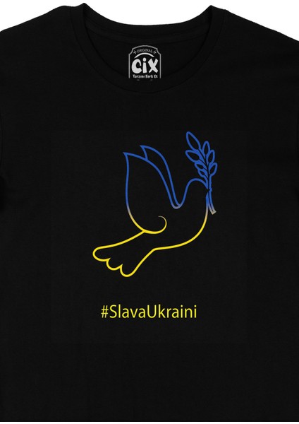 Slava Ukraini Logo Siyah Tişört fiyatları