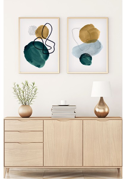 Ahşap Çerçeveli Minimalist Tablo