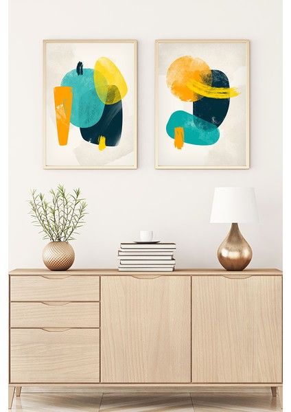 Ahşap Çerçeveli Minimalist Tablo