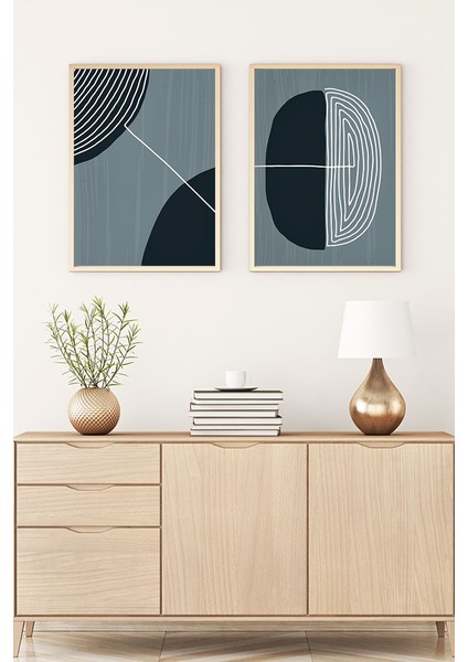 Ahşap Çerçeveli Minimalist Tablo