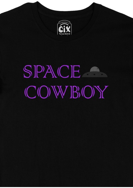 Space Cowboy Elon Musk Siyah Tişört