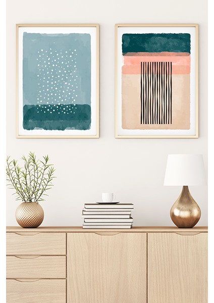Ahşap Çerçeveli Minimalist Tablo