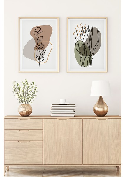 Ahşap Çerçeveli Minimalist Tablo