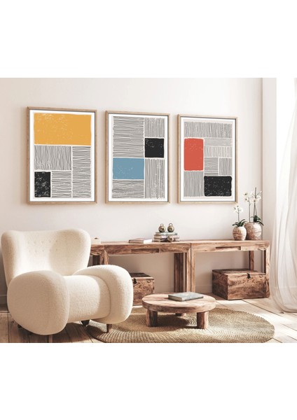 Ahşap Çerçeveli Minimalist Tablo