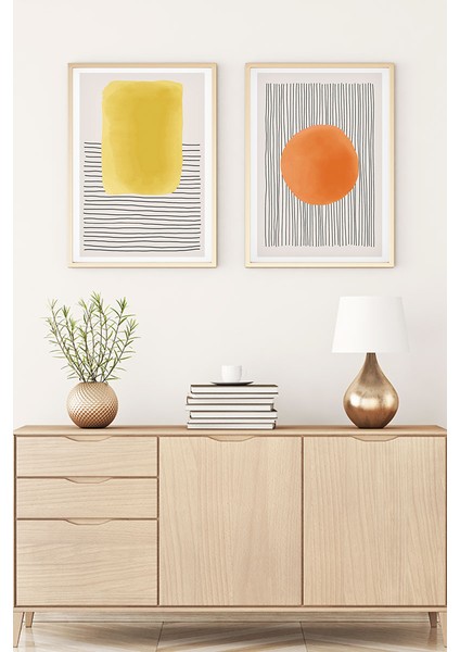 Ahşap Çerçeveli Minimalist Tablo