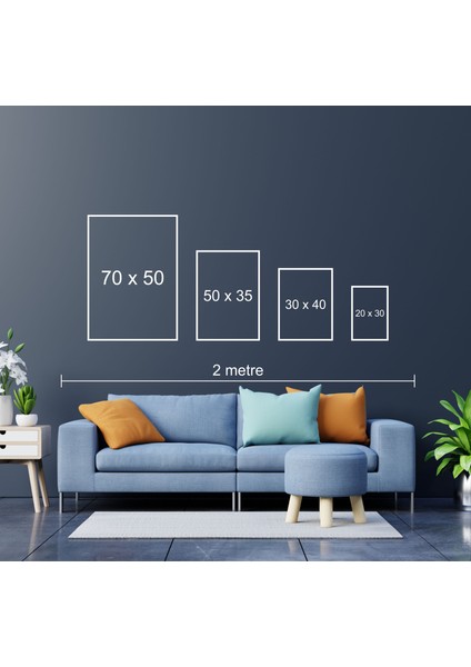 Ahşap Çerçeveli 2'li Set Tablo modelleri