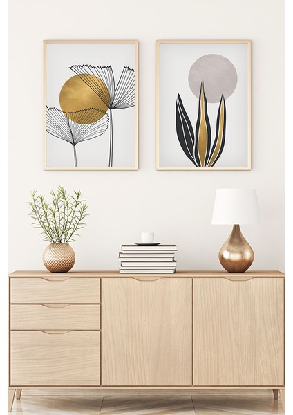 Ahşap Çerçeveli Soyut Tablo