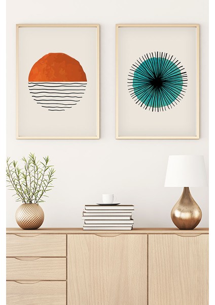 Ahşap Çerçeveli Minimalist Tablo