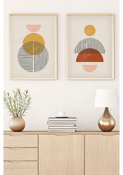 Ahşap Çerçeveli Minimalist Tablo