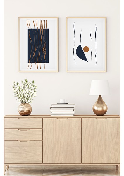 Ahşap Çerçeveli Minimalist Tablo
