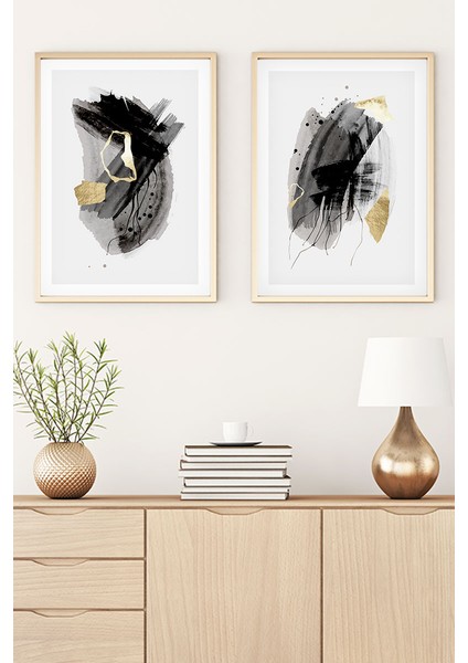 Ahşap Çerçeveli Minimalist Tablo