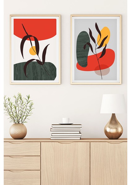Ahşap Çerçeveli Minimalist Tablo