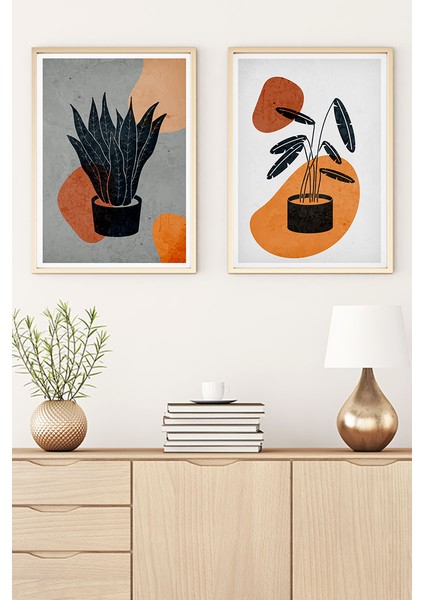 Ahşap Çerçeveli Minimalist Tablo