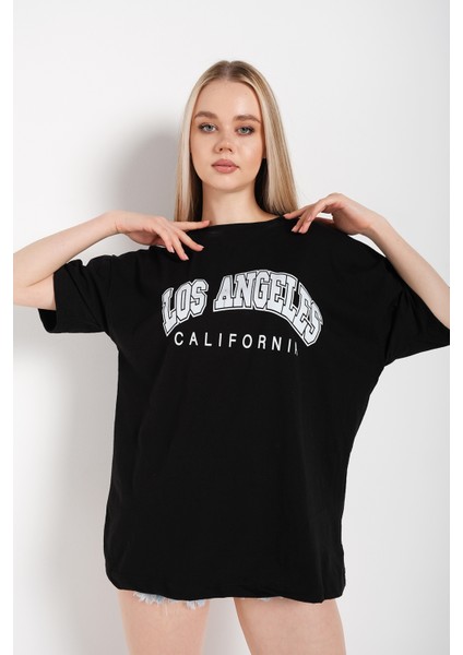 Kadın Los Angeles California Baskılı Oversize T-Shirt fiyatları