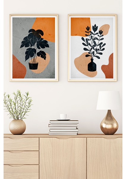 Ahşap Çerçeveli Minimalist Tablo