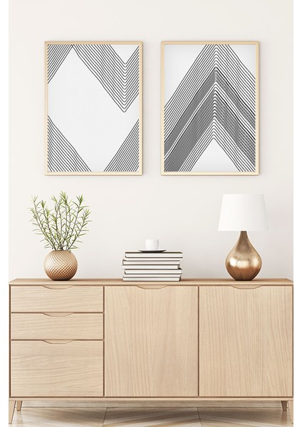 Ahşap Çerçeveli Minimalist Tablo