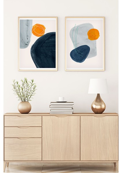 Ahşap Çerçeveli Minimalist Tablo
