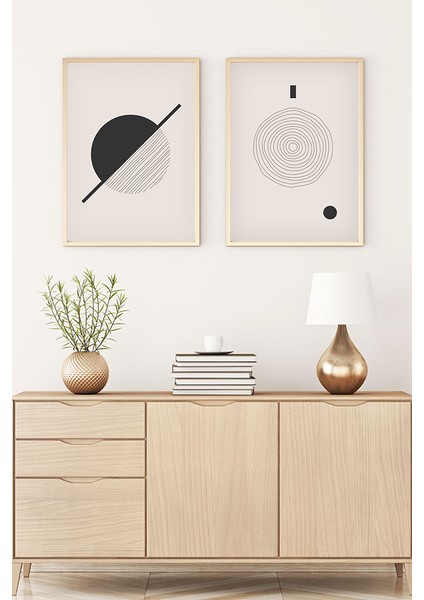 Ahşap Çerçeveli Minimalist Tablo