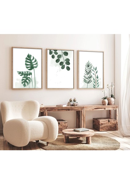 Ahşap Çerçeveli Minimalist Tablo Set